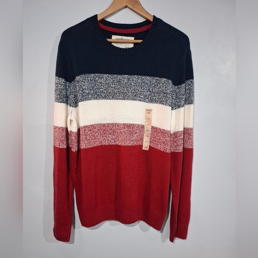 Urban Pipeline Sweater Mens Large Block Color Striped  Retro 90s Style Preppy